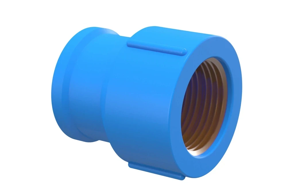 Luva Azul com Bucha de Latão 3/4''x25mm