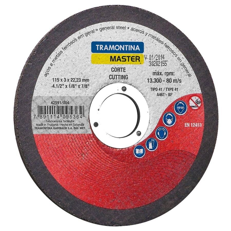 Disco de Corte para Aços e Metais Ferrosos em Geral 4.1/2" - Tramontina