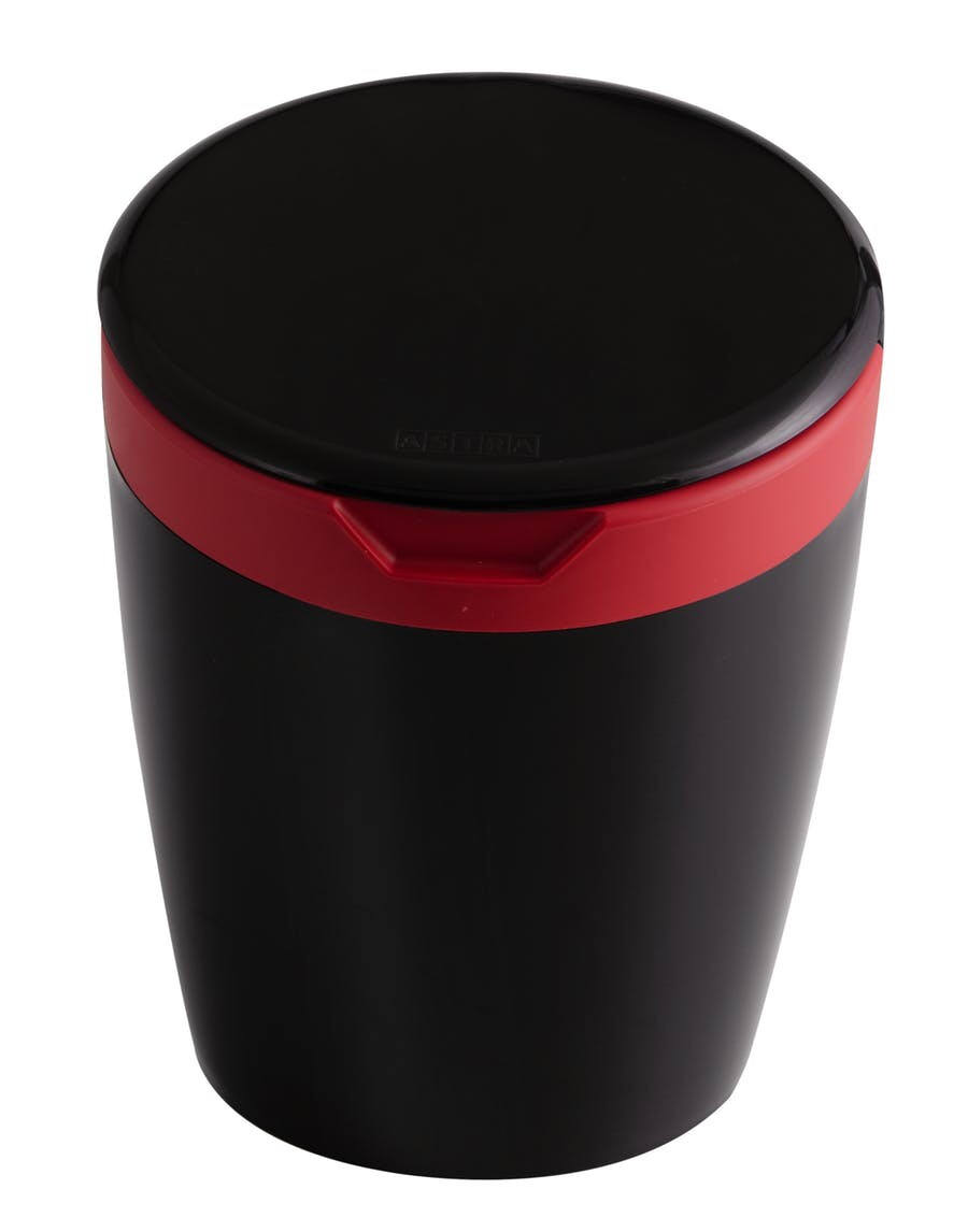 Cesto Multiuso com Tampa Basculante 2,7l Preto/bordo