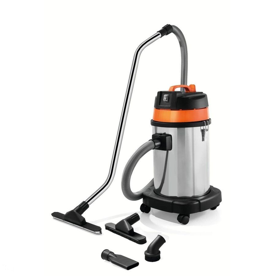 Aspirador de Pó para Sólidos e Líquidos 220v 1400w Tanque de Aço Inox Capacidade 30 Litros Tramo