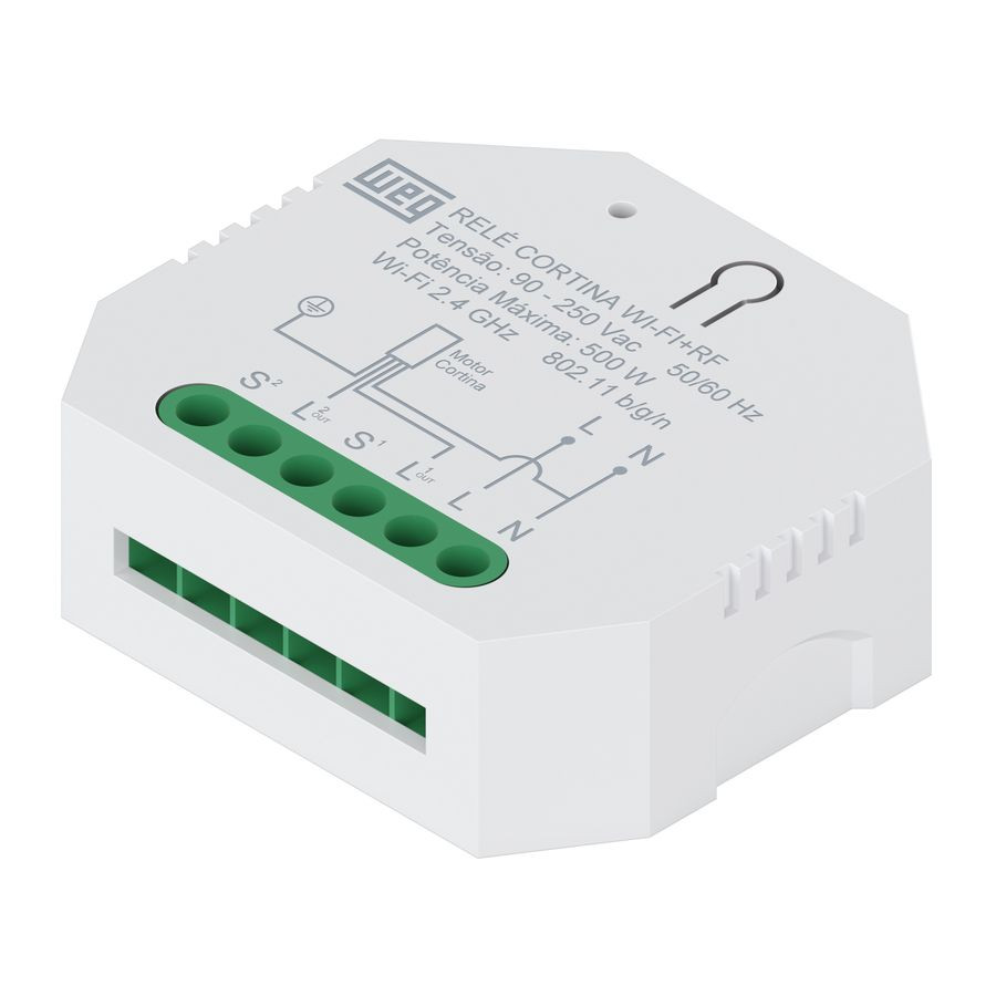 Dispositivo Rele Cortina Smart Wi-fi + Rf - Whome -weg - Weg