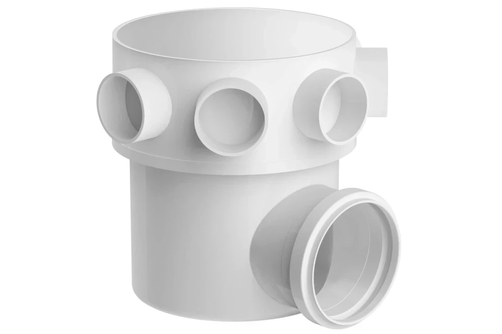 Corpo para Caixa Sifonada Girafácil com 5 Entradas 100x140x50mm Branco