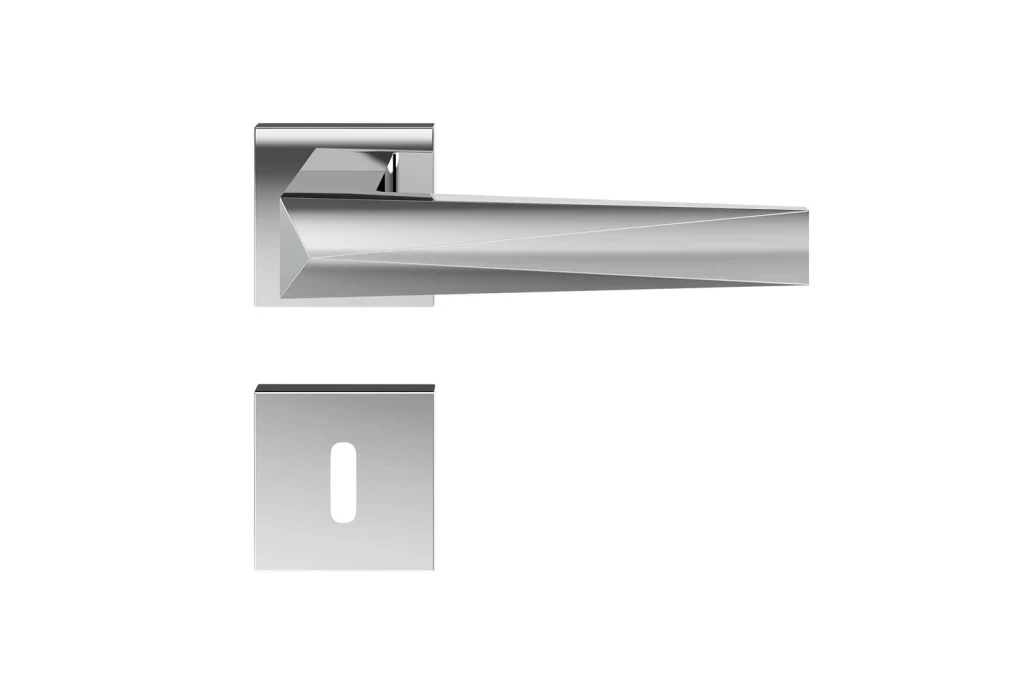 Fechadura Interna em Zamac Ascot Ascot Roseta Quadrada Cromada
