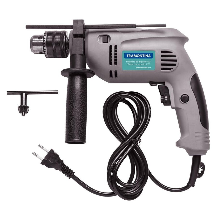 Furadeira de Impacto 1/2" com Empunhadura Auxiliar 500w 220v - Tramontina