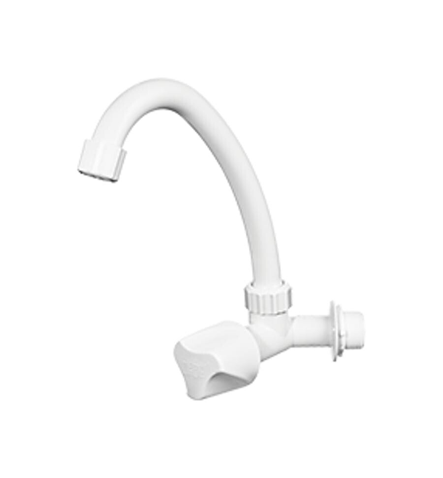 Torneira Cozinha Bica Móvel Parede Plus Branca 1/2"