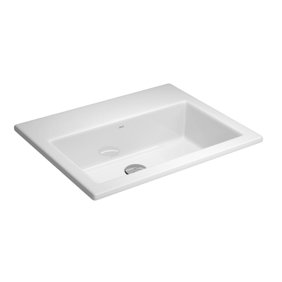 Cuba de Sobrepor Retangular com Mesa Branco 540 X 430 X 185mm