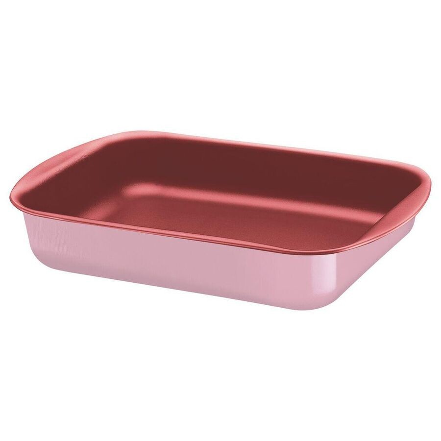 Assadeira Funda My Lovely Kitchen em Alumínio Rosa Antiaderente Vermelho Starflon Max 34 Cm 4,9 L