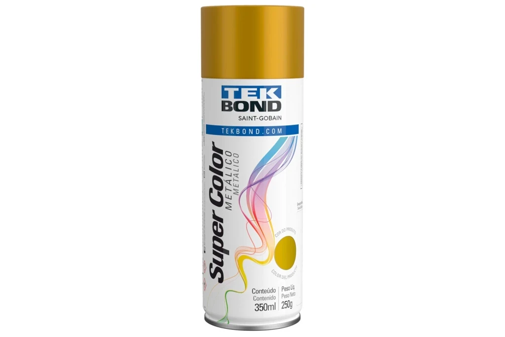 Tinta Spray Super Color Ouro Metálico 350ml/250g
