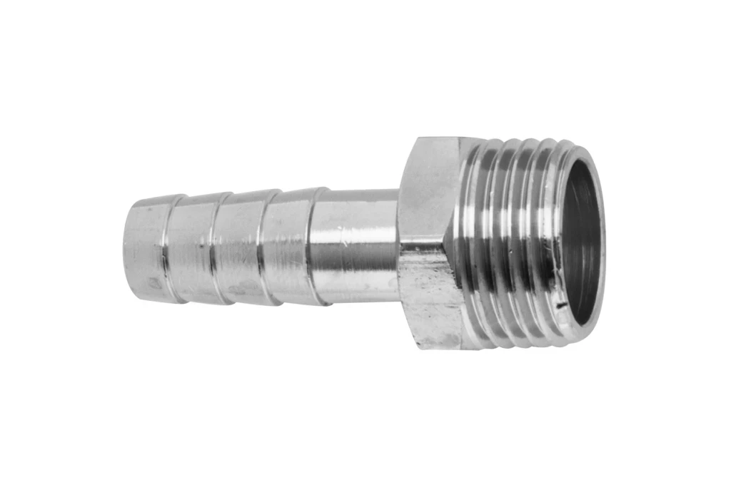 Adaptador Reto para Instalação de Gás Macho 1/2''x3/8'' Niquelado