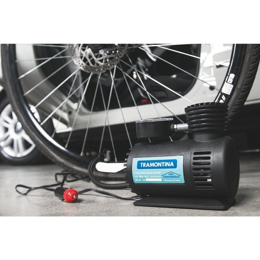 Compressor de Ar Portátil Tramontina para Carros 300psi 50w 12v - Tramontina