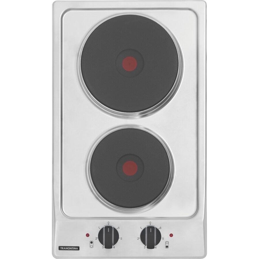 Cooktop Elétrico em Aço Inox com 2 Placas Térmicas em Ferro Fundido Tramontina Dominó