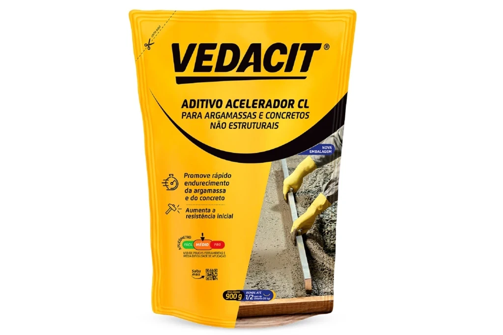 Aditivo Acelerador Cl para Argamassas e Concretos Não Estruturais 900g Branco