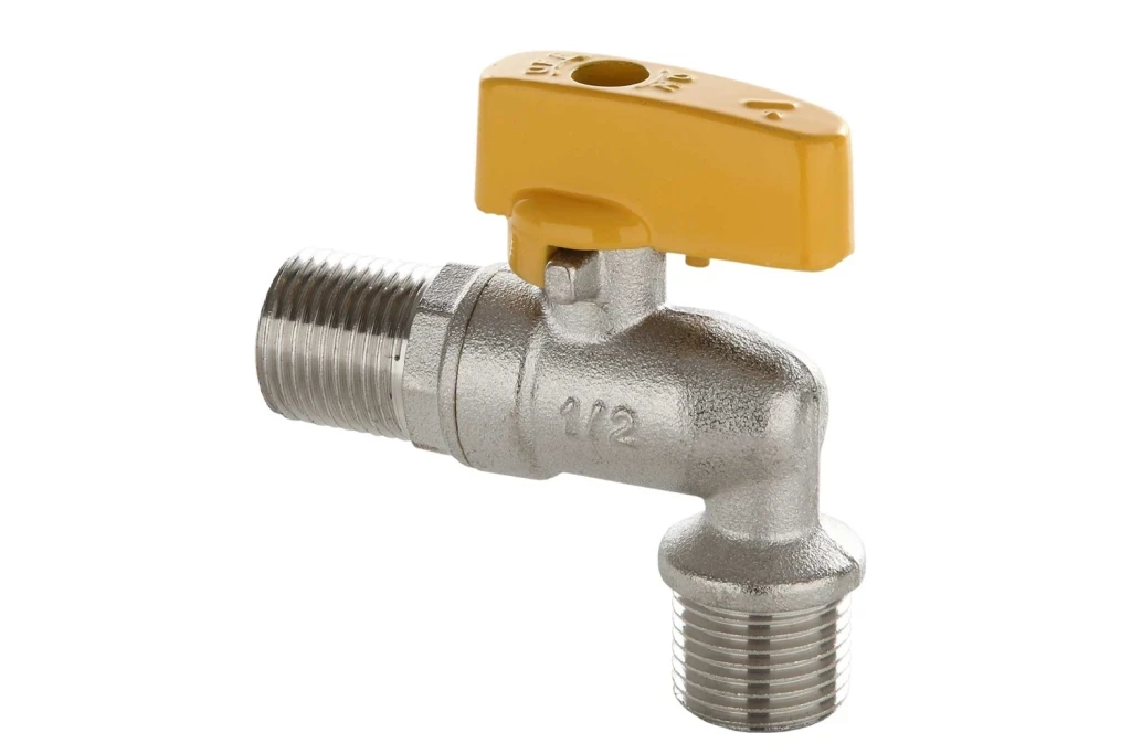 Registro de Esfera 90º para Gás 1/2'' Bsp Niquelado