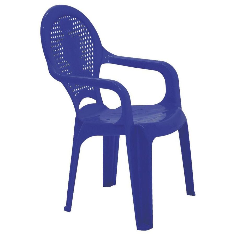 Cadeira Infantil Catty em Polipropileno Estampado Azul