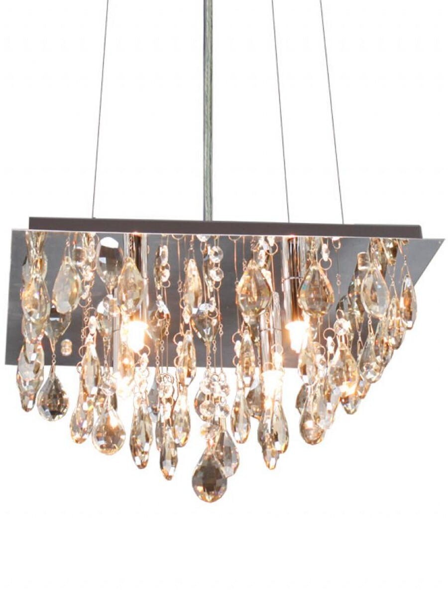 Lustre de Cristal Egito Pdle Conhaque 50w - Taschibra