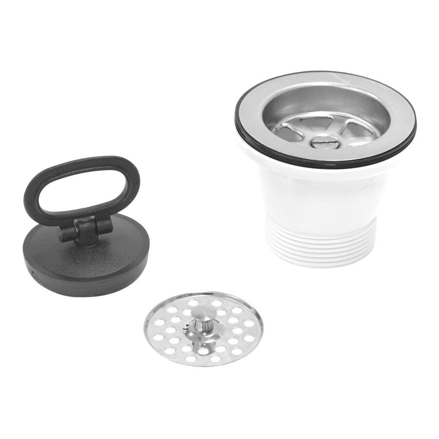 Válvula Sem Escape em Aço Inox e Polipropileno para Pias e Cubas 3"