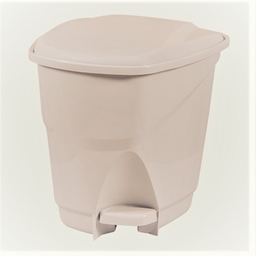Lixeira Ecológica com Pedal Bege 16l