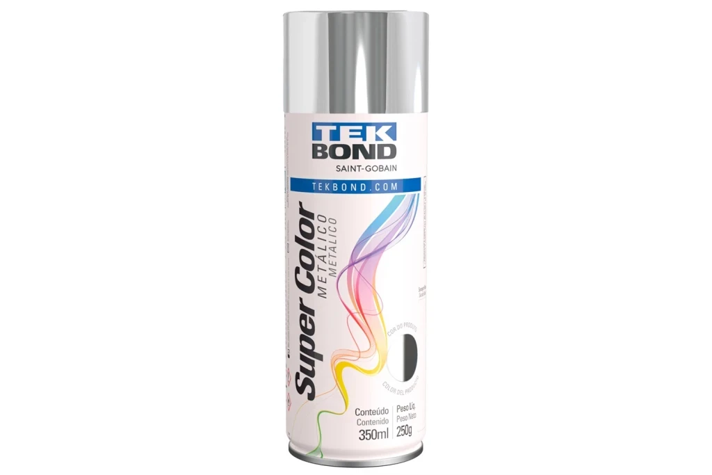 Tinta Spray Super Color Cromado Metálico 350ml/250g