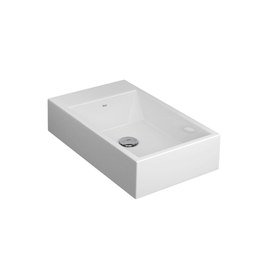 Cuba de Apoio Retangular com Mesa Branco 510 X 310 X 120mm