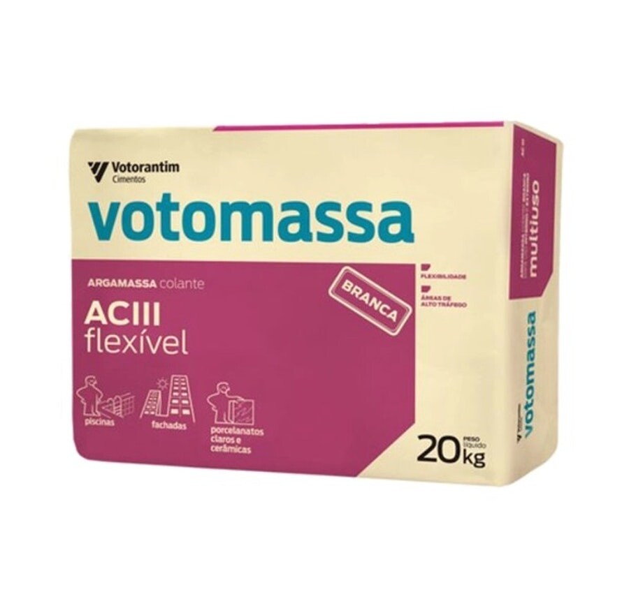 Argamassa Flexível Branca Votomassa Ac-iii 20kg - Votorantim