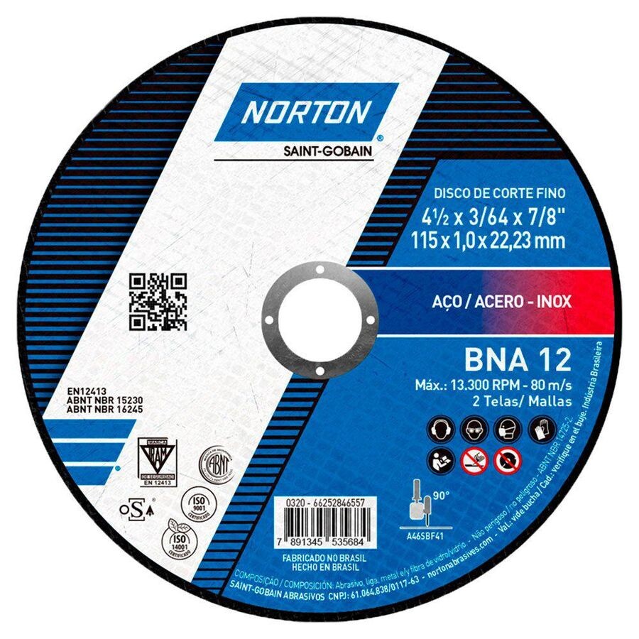 Disco de Corte Bna12 115x1x22,2 - Norton