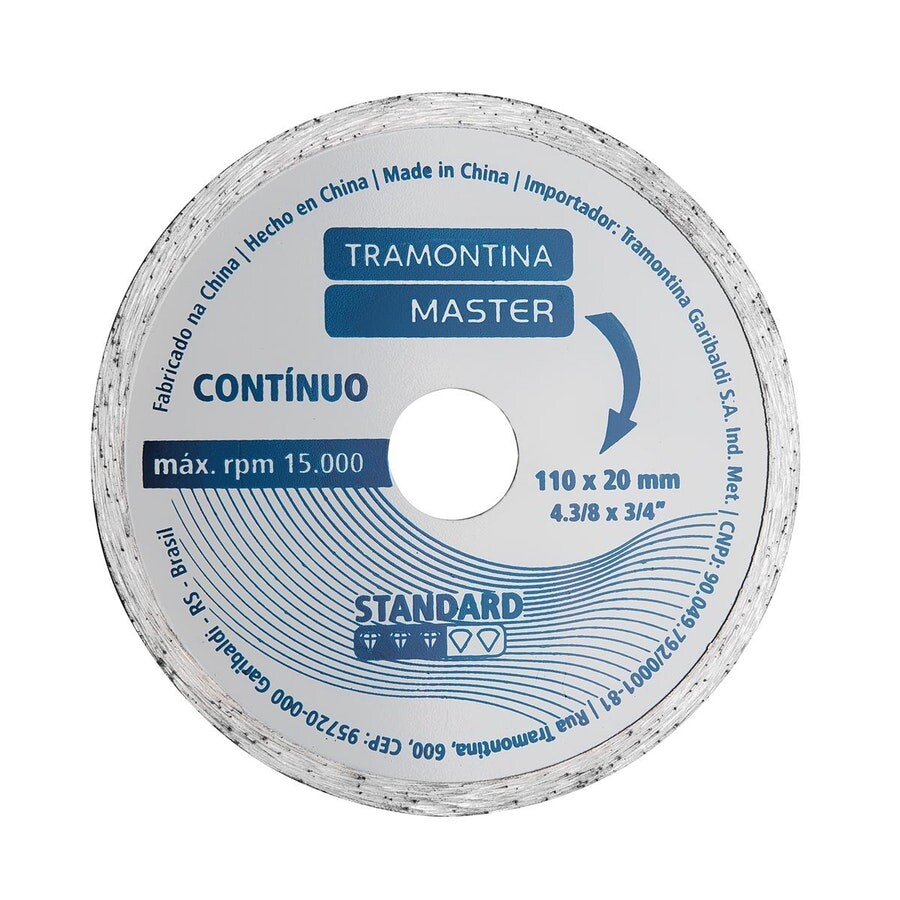 Disco de Corte Diamantado Contínuo Standard 4.3/8" - Tramontina