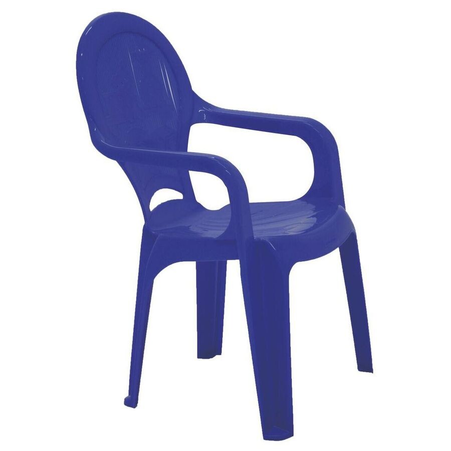 Cadeira Infantil Catty em Polipropileno Azul Estampado