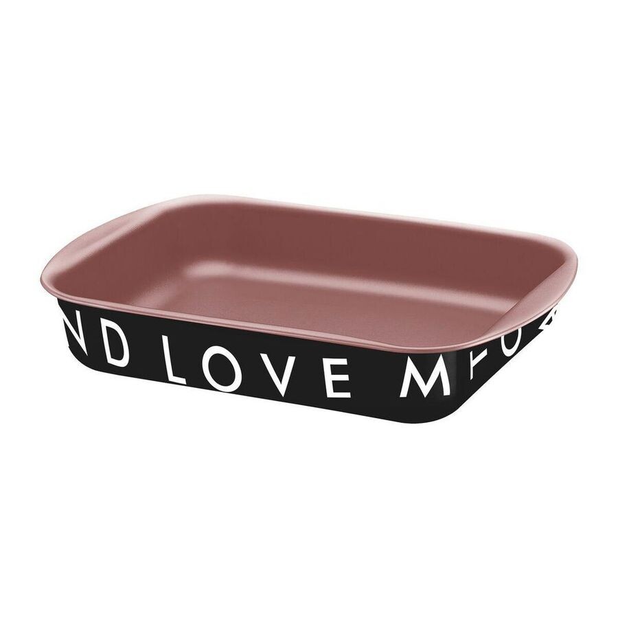 Assadeira Funda My Lovely Kitchen em Alumínio Preto Estampado Antiaderente Starflon Max 28cm 3,3 L