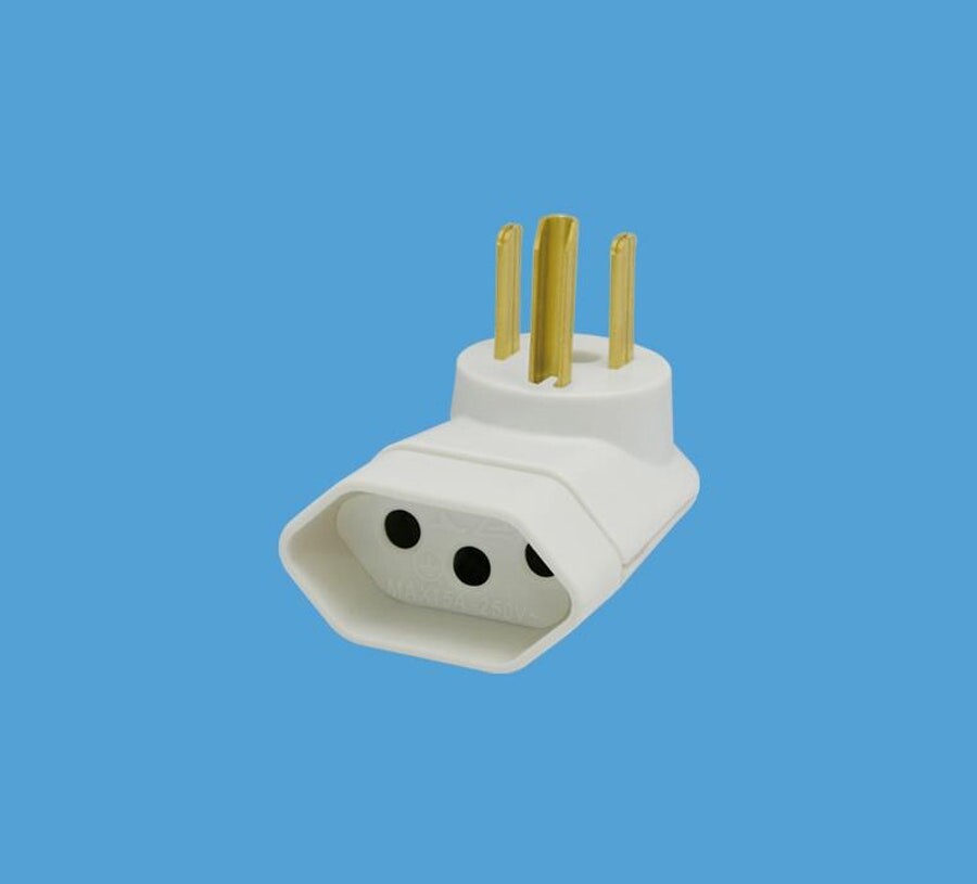 Adaptador Reverso 2p+t 15a/250v Cinza - Fame