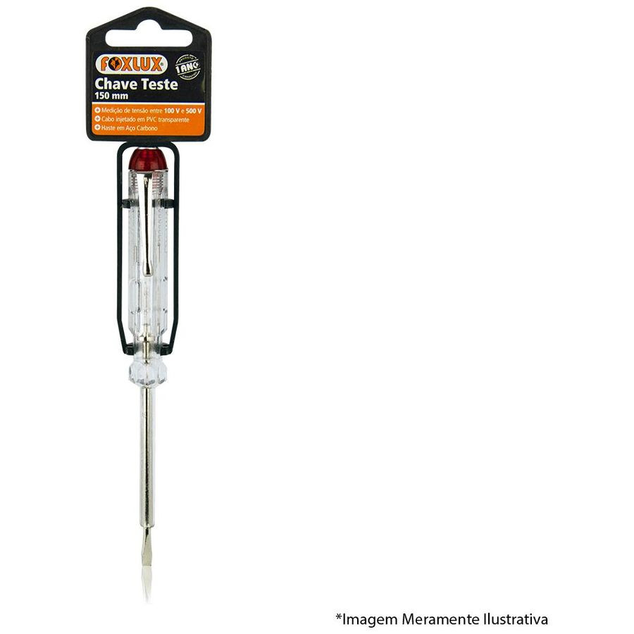 Chave Teste Foxlux 100-500v 150mm Blister 03.02 - Foxlux