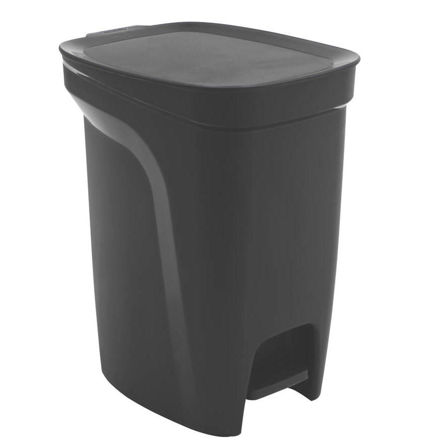 Lixeira Basic Compact em Polipropileno Preto com Haste em Aço Galvanizado 10 L - Tramontina