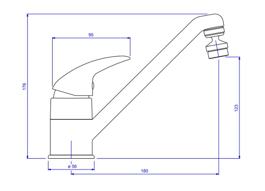 Misturador Monocomando de Mesa para Cozinha Smart