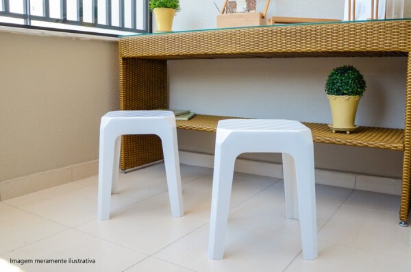 Banqueta 30x30x41cm Branco