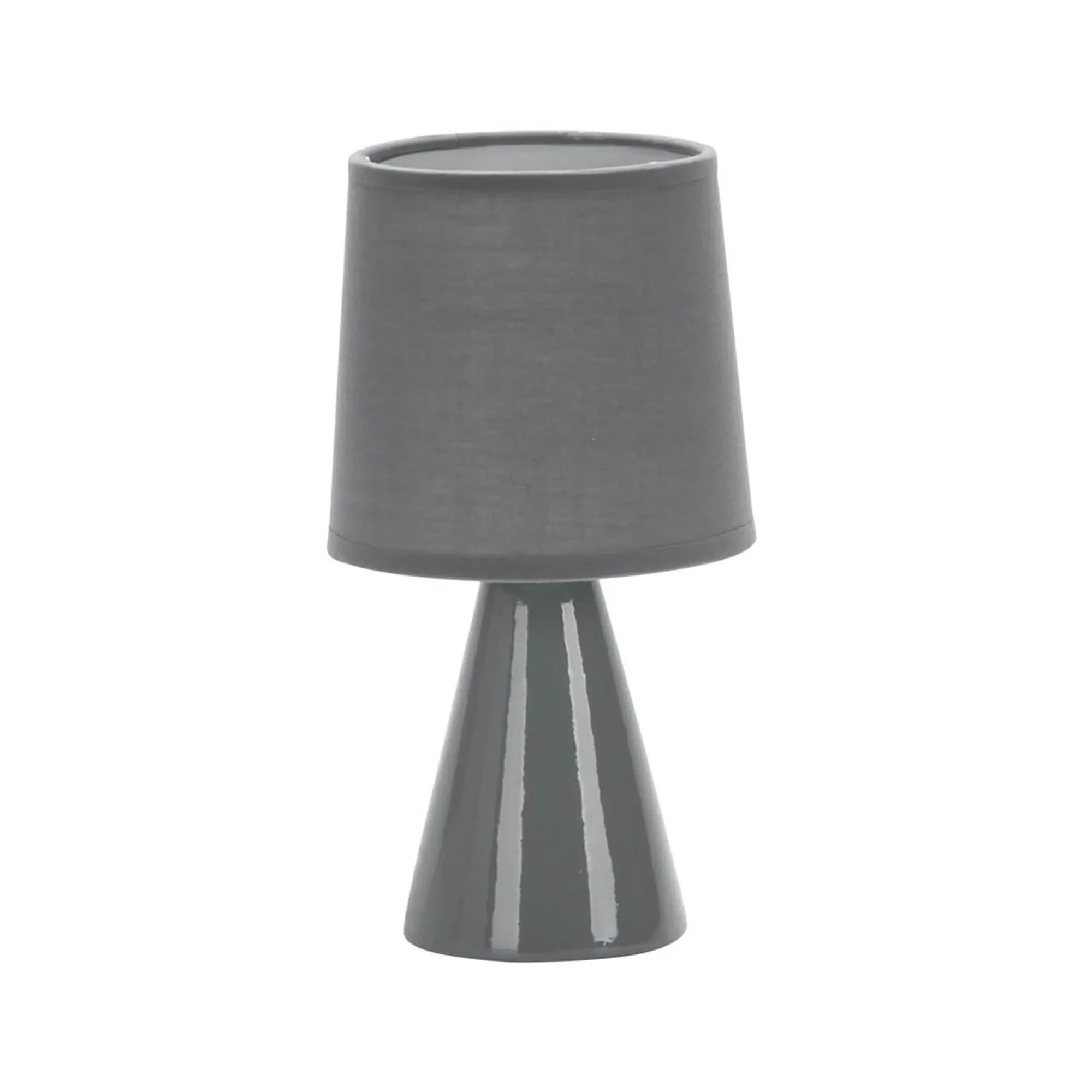 Abajur de Cerâmica Pottery E27 Cinza 25cm