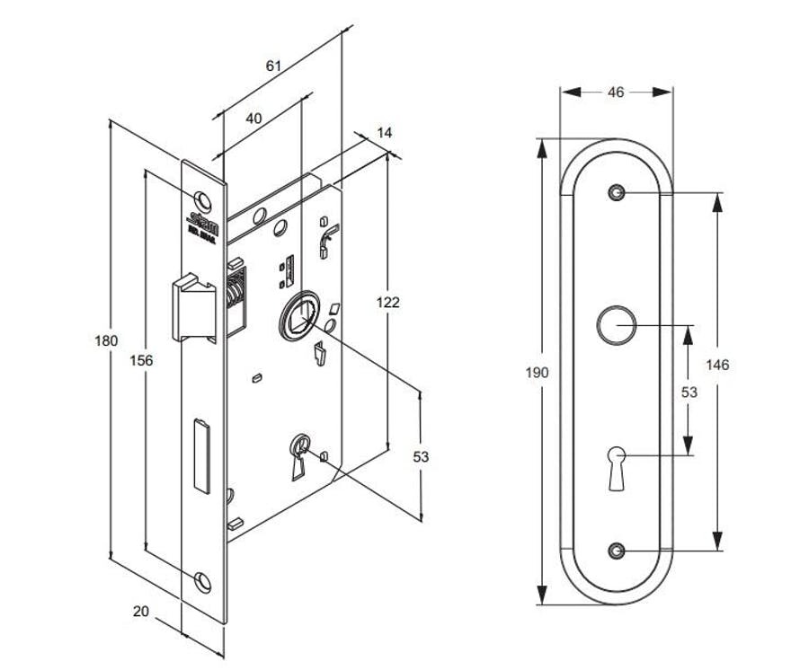 Fechadura Externa com Maçaneta de Alavanca 1801/21 Espelho Inox - Stam