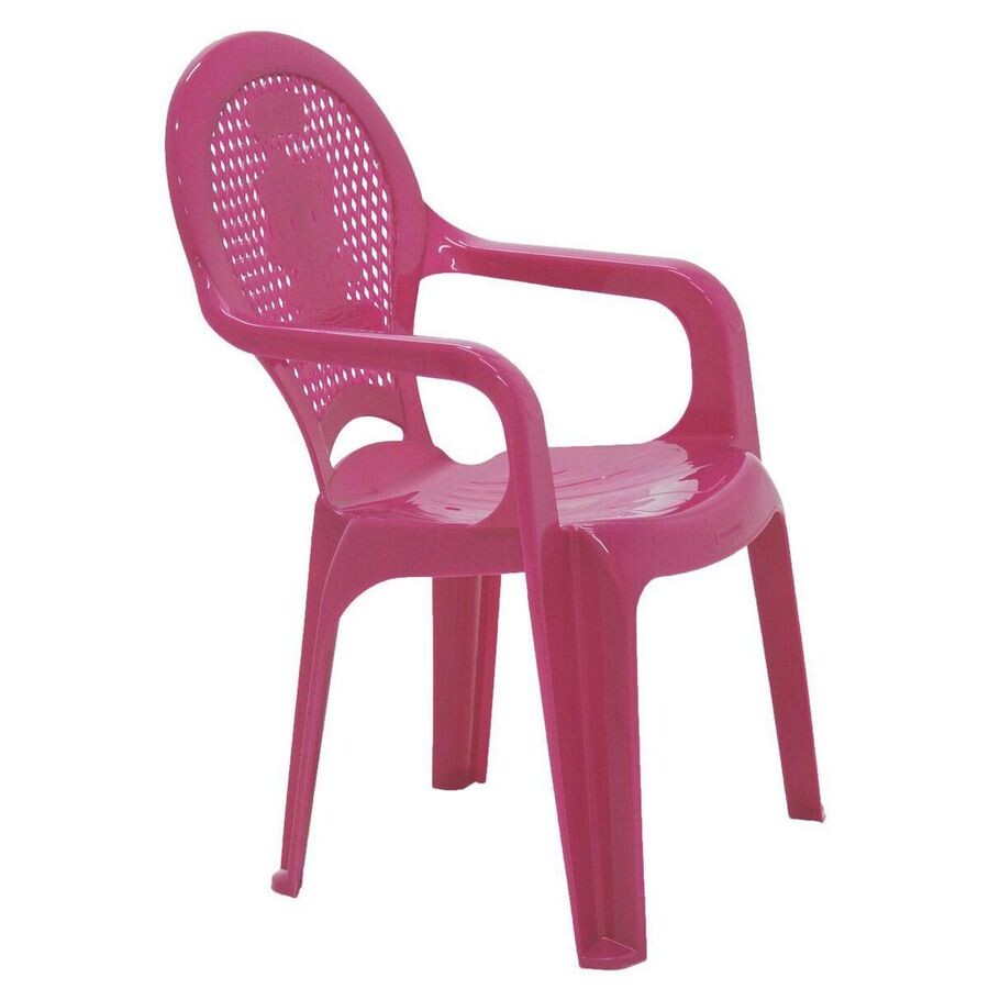 Cadeira Infantil Catty em Polipropileno Estampado Rosa
