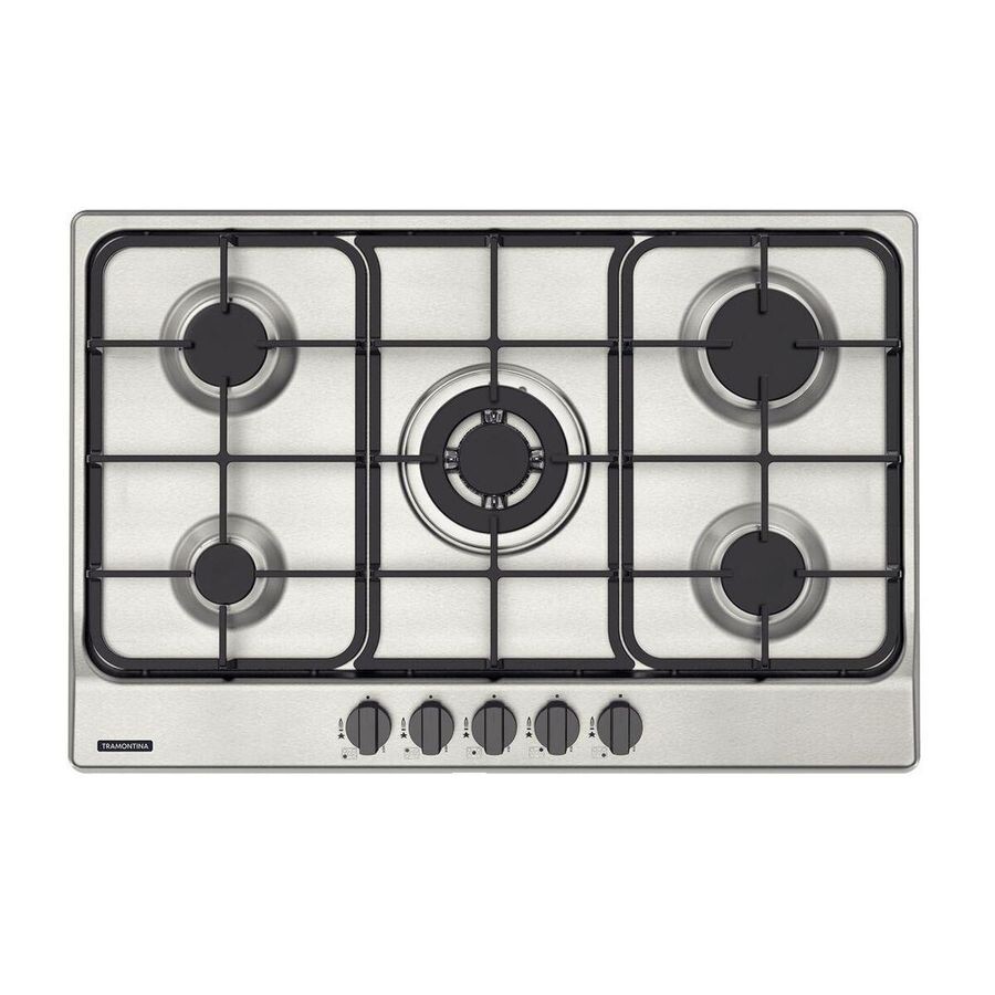 Cooktop a Gás Penta Ff 5gx Tri 75 de Aço Trempes em Ferro Acendimento Superautomático 5 Queimadores