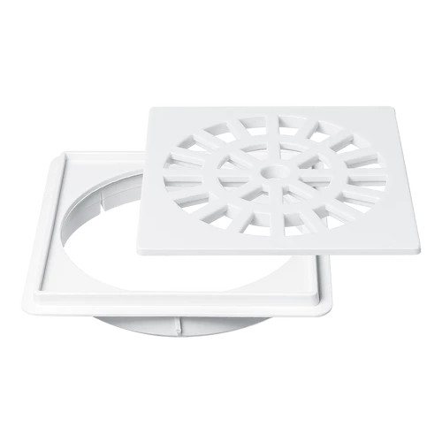 Grelha de Pvc com Porta Grelha Quadrada 100mm - Herc