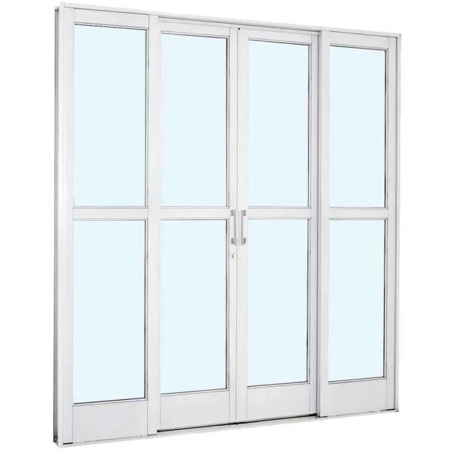 Porta Correr Central 4 Folhas Branco 217cmx200cm - Sasazaki