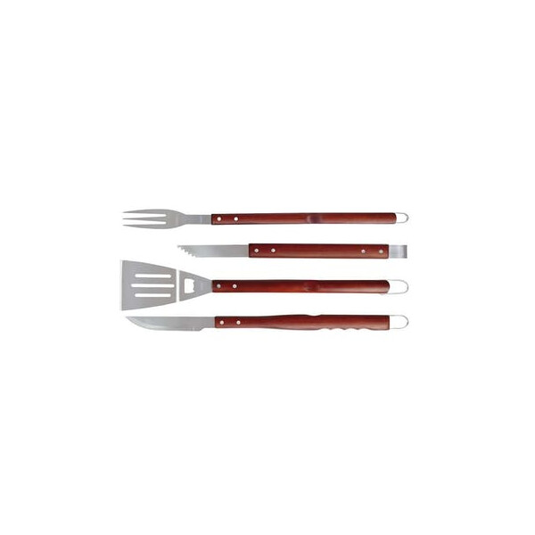 Conjunto para Churrasco com Cabos Compridos 4 Peças - Mor