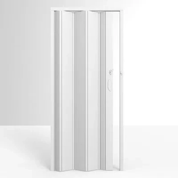 Porta Sanfonada de Pvc 100cm X 2,10m Branco Neve - Plastilit