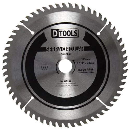 Serra Circular com Vídea 7.1/4" e 60 Dentes - Dtools