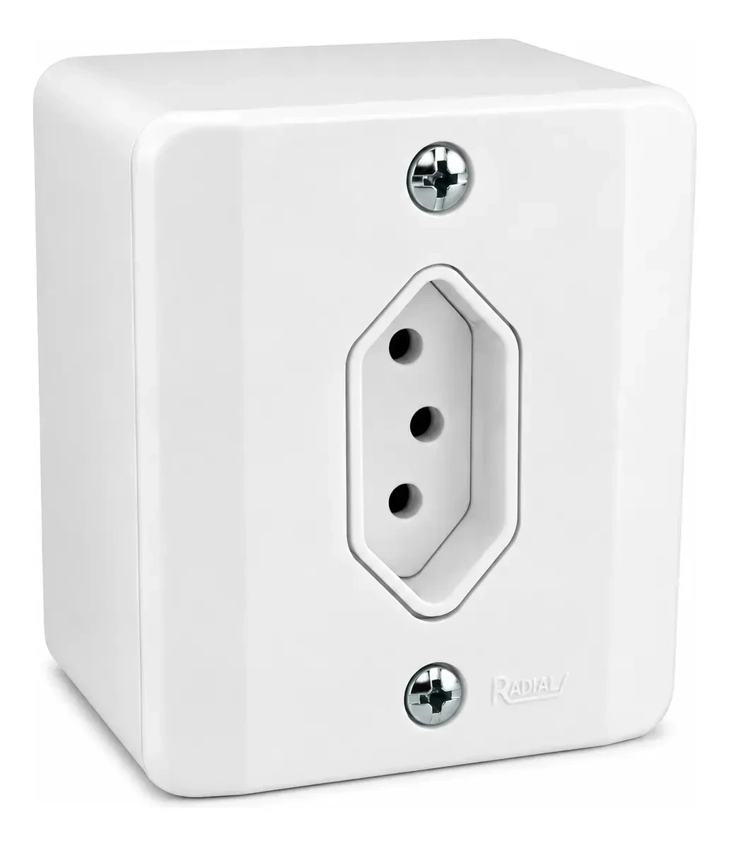 Tomada Simples 20a Sistema X com Caixa Externa - Radial