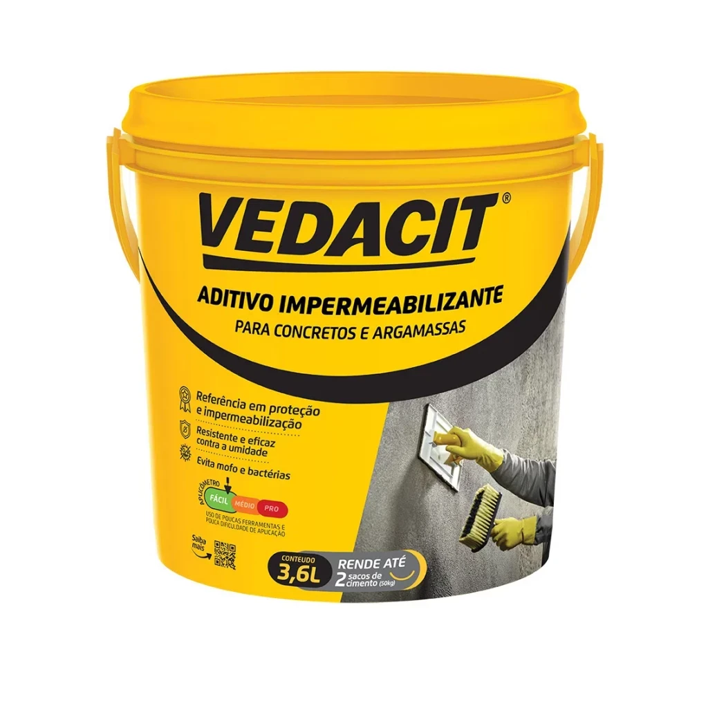 Vedacit Aditivo Impermeabilizante Galão de 3,6 Litros - Vedacit
