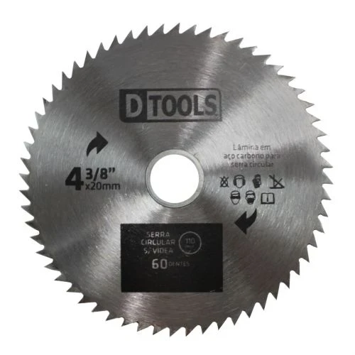 Serra Circular Sem Vídea 4.3/8" e 60 Dentes - Dtools