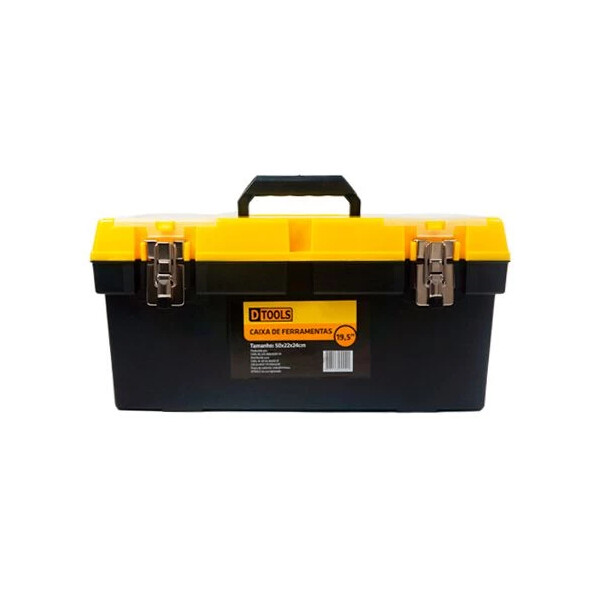 Caixa para Ferramentas de Pvc com Fecho Metálico 50cm X 24cm - Dtools