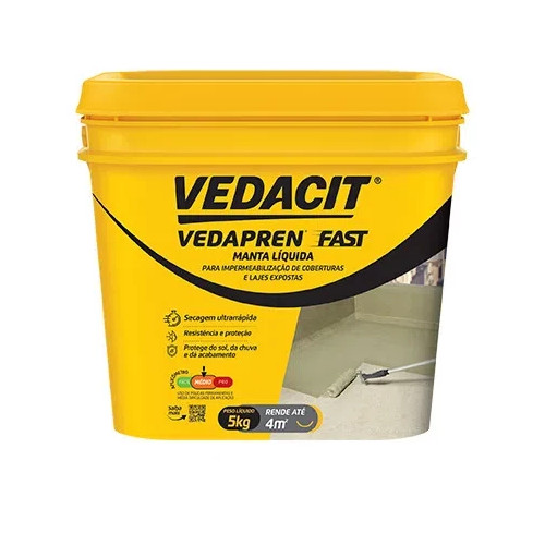 Manta Líquida Vedapren Fast Branco 5kg - Vedacit