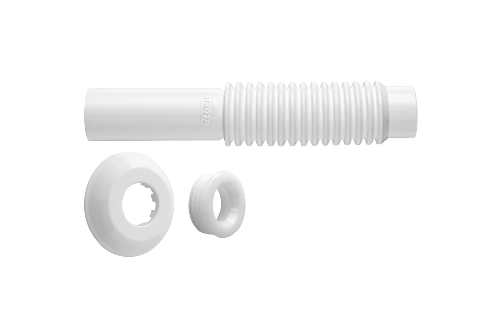 Tubo de Ligação Ajustável para Bacia Sanitária 26cm Branco