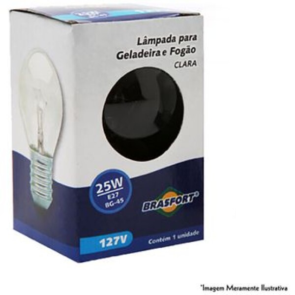 Lâmpada Incandescente para Geladeira/fogão Rosca E27 40w 220v - Brasfort