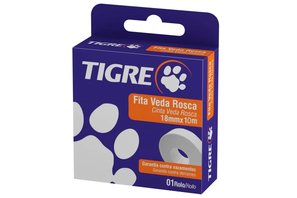 Fita Veda Rosca 18mm com 10 Metros Branca
